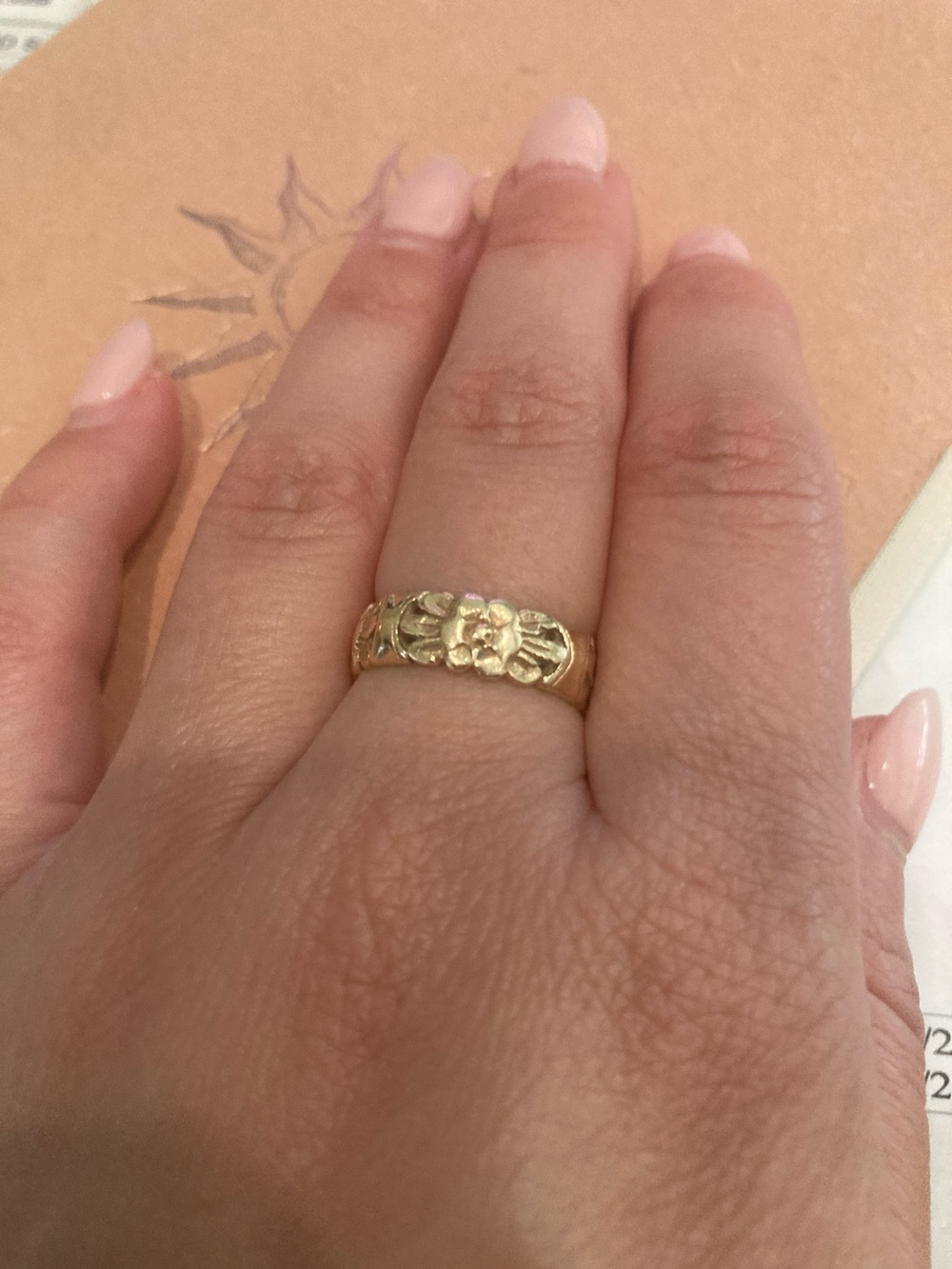 Gold Floral Band Ring - Women's Jewelry